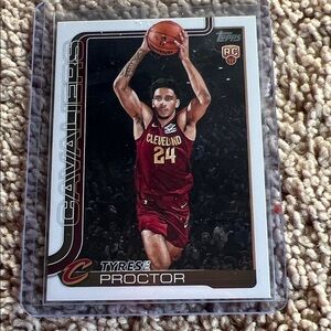 Topps Cavaliers Tyrese Proctor Rookie Card - Red and Black